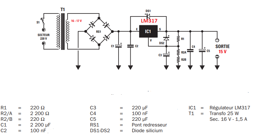 Tổng hợp sơ đồ mạch ổn áp 15V DC đối xứng và không đối xứng - Mạch điện tử